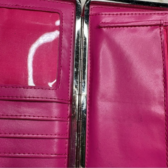 Clutch Wallet Faux Embossed Crocodile Print Pink - Picture 16 of 16